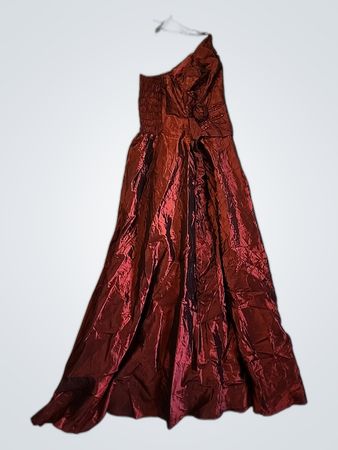 Maroon Satin Corset Top
