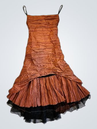 Brown Ruffled Dress