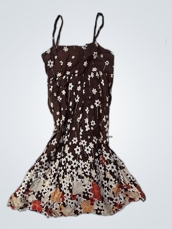 Brown Floral Dress