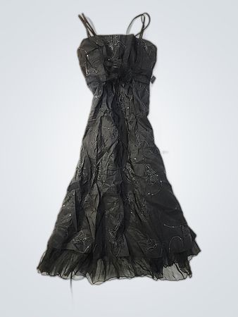 Black Embroidered Dress