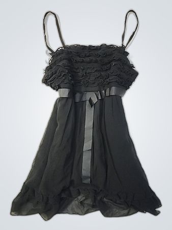 Black Ruffled Dress