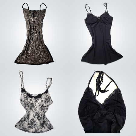 Spitzenbesetzte Camisolen Vintage Bundle