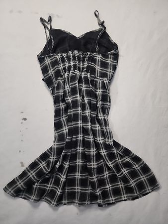 Black and White Plaid Dress