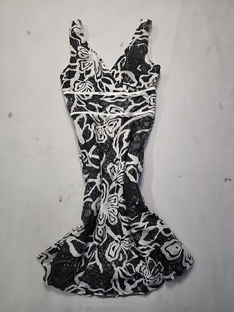 Black and White Floral Bandana
