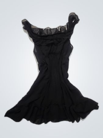 Black Ruffled Dress
