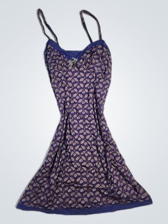 Blue Patterned Bra
