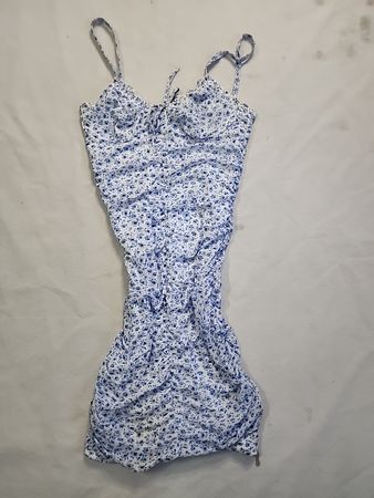 Blue Floral Halter Top