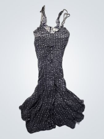 Black and White Textured Dress
