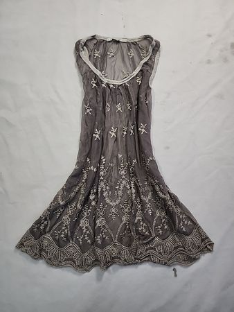 Gray Floral Dress