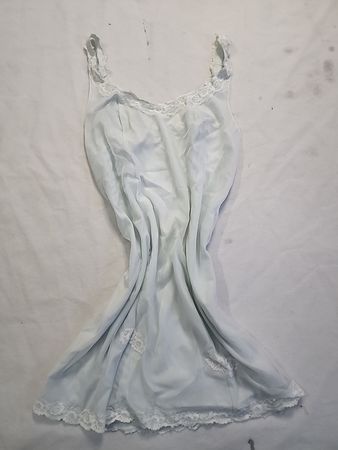 Silk Chemise with Lace Trim
