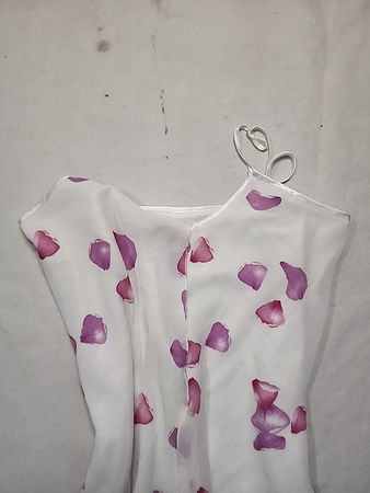 Women's White Rose Print Bra