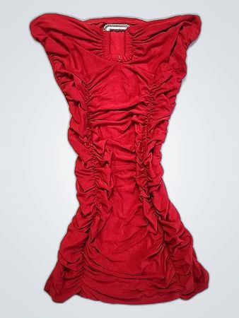 Red Ruched Garment