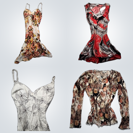 Pacote de Blusas Florais Y2K