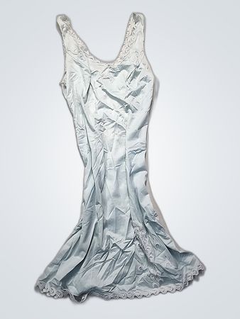 Light Blue Lace-Trimmed Garment
