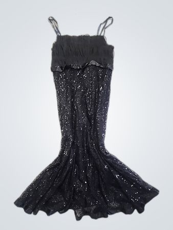 Black Sequined Mermaid Skirt