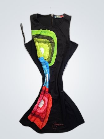 Black Kite Sail with Colorful Design