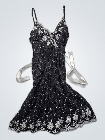 Black Floral Chemise