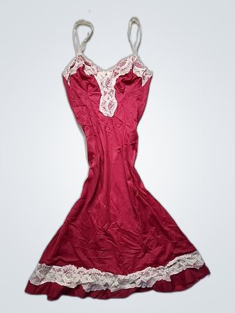 Red Lace-Trimmed Chemise