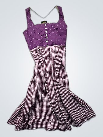 Purple and White Dress