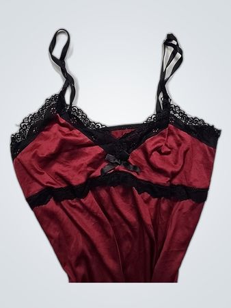 Red Lace-Trimmed Chemise