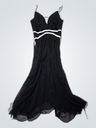 Black Dress with White Trim