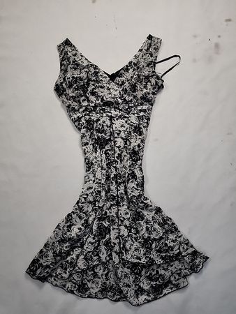 Black and White Floral Dress
