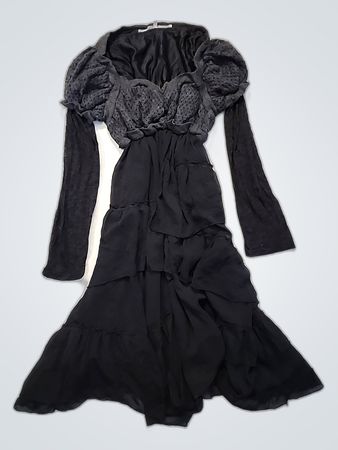 Black Ruffled Dress