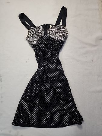 Black and White Polka Dot Bustier Top