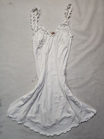 White Ruffled Sleeveless Top