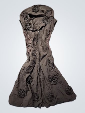 Gray Floral Puffer Jacket