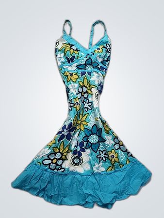 Blue Floral Swimsuit Top