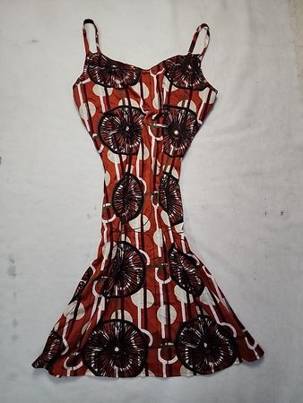 Brown and Black Floral Dress