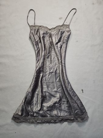 Gray Satin Chemise