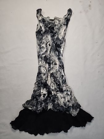 Black and White Tie-Dye Top