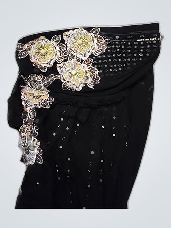 Black Embroidered Dress