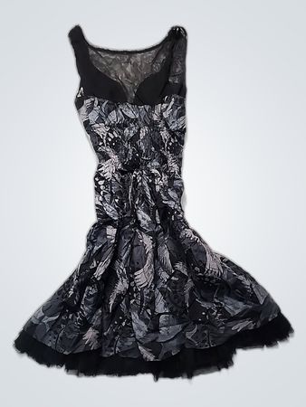Black Floral Pattern Dress