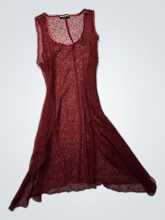 Martine Sitbon Red Mesh Top