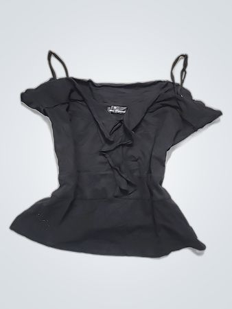 Zara Black Ruffle Blouse