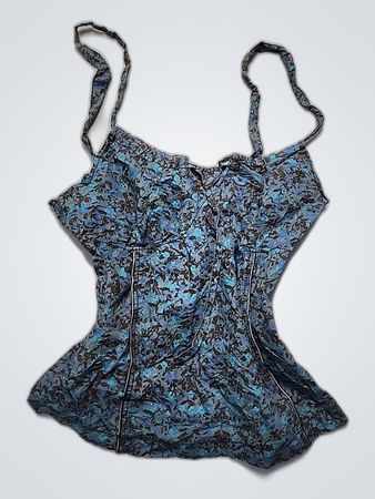 Printed Blue Camisole Top