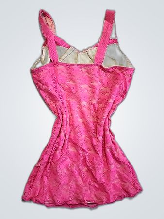 Pink Lace Trim Camisole Top