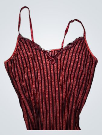 Rot gestreifte Spitzenbesatz Cami