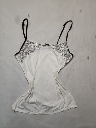 White Lace Trim Camisole Top