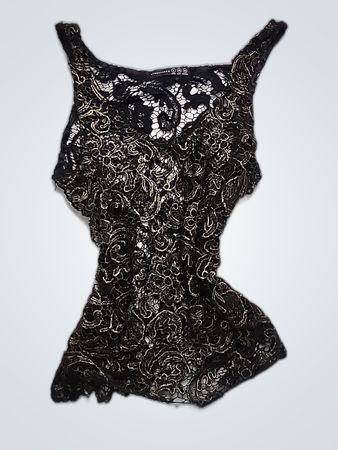 Schwarzes Spitzen-Camisole-Top