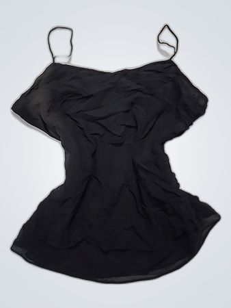 Black Silk Camisole Top