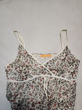 Vestido Mini Slip com Estampa Floral Sem Marca