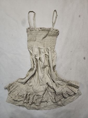 Unbranded Beige Smocked Mini Dress
