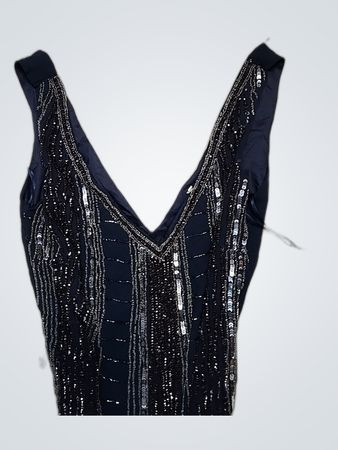 Black Sequined Dress Top