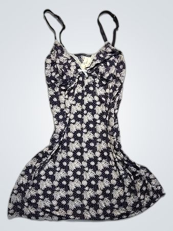 Black and White Floral Patterned Bra