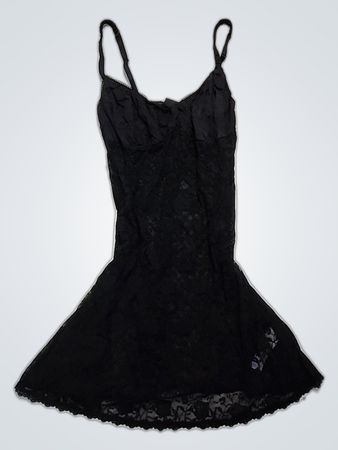 Unbranded Black Lace Slip Dress