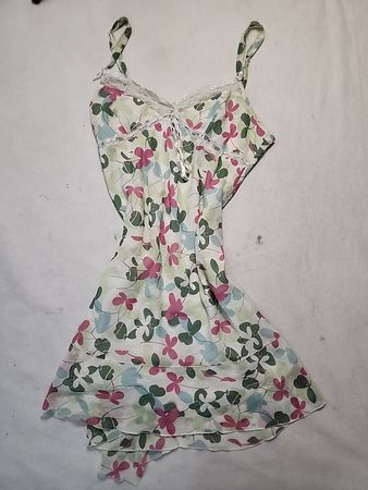 Floral Lace Trim Slip Dress